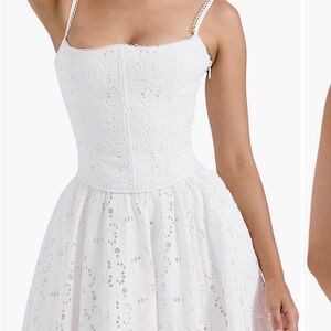 House of CB Lorina Broderie Anglaise Lace Up Corset size L